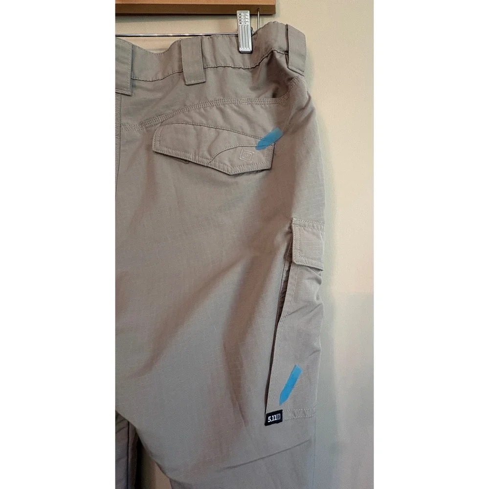 5.11 Tactical Mens Fast-Tac Cargo Pants 36x31 Khaki Ripstop 74439 Utility Work